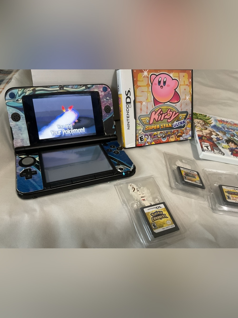 Nintendo 3DS XL Pokémon skin Handheld with 9 Game Cartridge Bundle - Picture 8 of 9